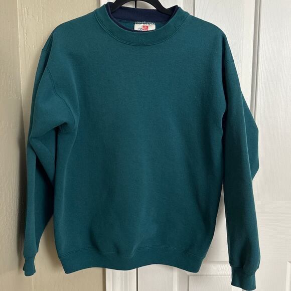 Vintage‎ Hanes Premium Double Collar Sweatshirt Medium - Picture 1 of 6